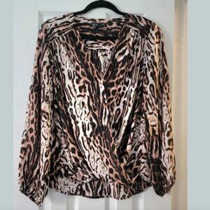 INC Women's Surplice Faux Wrap Top